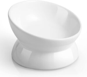 LoeJan Elevated Cat Food Bowl, 5 Oz...