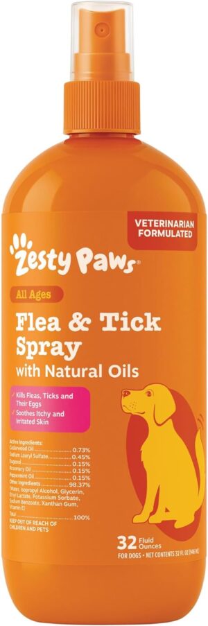 Zesty Paws Flea and Tick Spray for ...