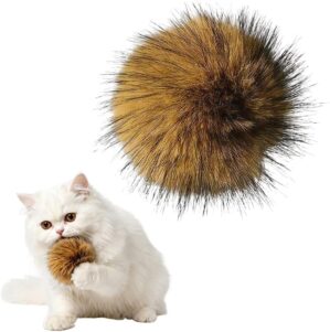 Jiexily Rabbit Fur Ball Cat Toy, 20...