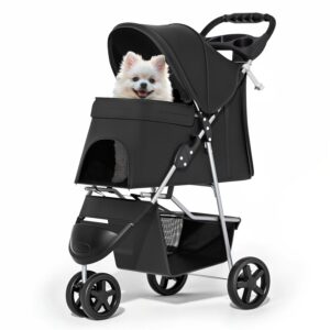 MoNiBloom Foldable Pet Stroller wit...