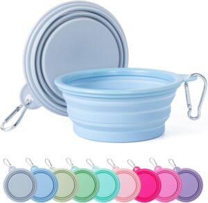 SLSON Collapsible Dog Bowl, 2Pack M...