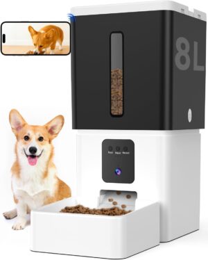 UTCG Automatic Dog Feeder with Came...