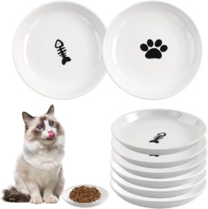 6 Pack Cat Food Bowl, Ceramic Cat B...
