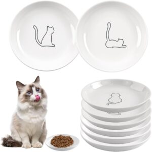 6 Pack Cat Food Bowl, Ceramic Cat B...