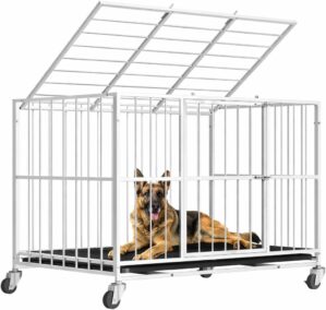 White 48 in Heavy Duty Dog Crate St...