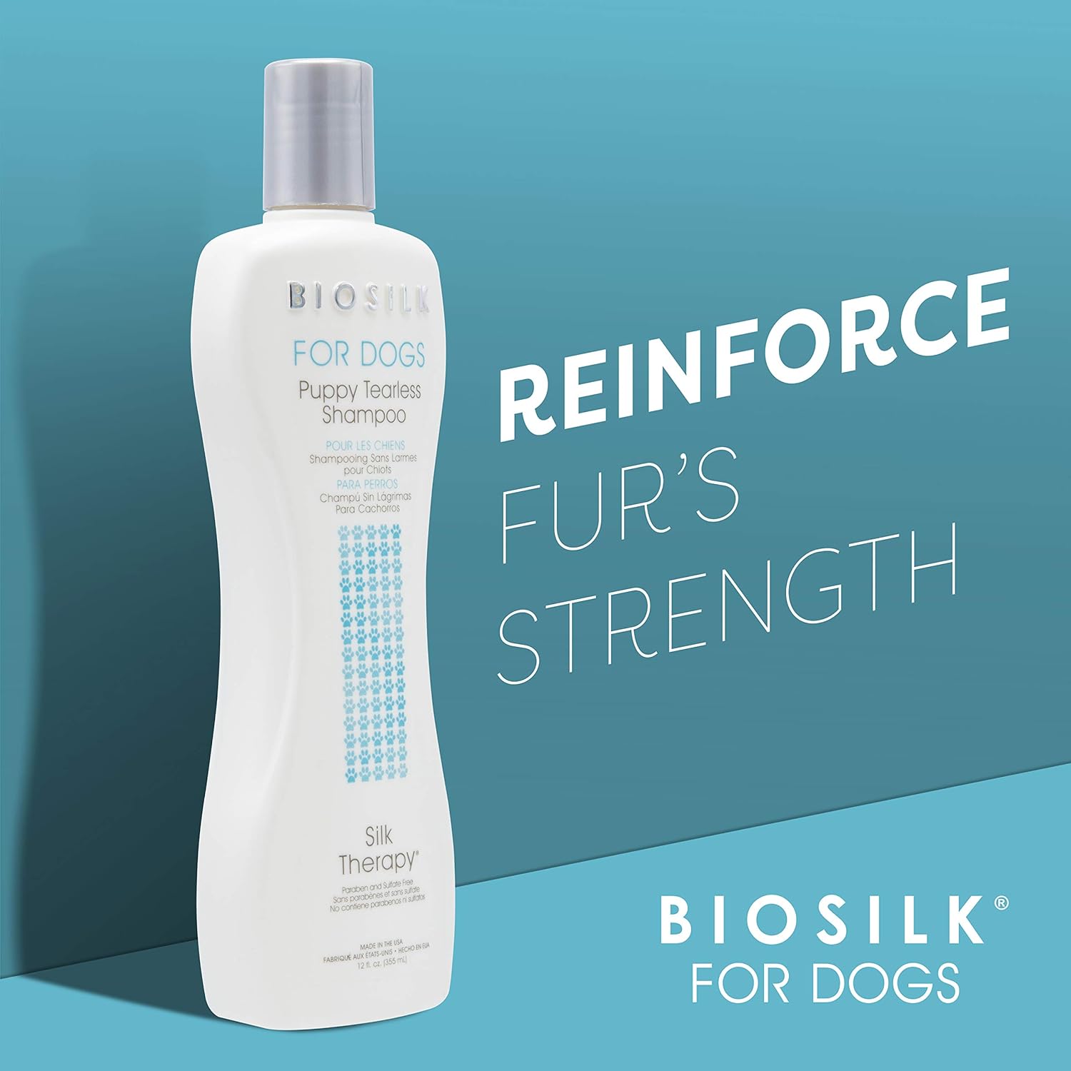 BioSilk for Dogs Puppy Tearless Shampoo, Gentle Dog Wash with Silk Proteins, Paraben and Sulfate Free Formula Helps Clean and Condition Coats for Puppies and Dogs, 12 Fl Oz - Image 3
