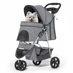 MoNiBloom 3 Wheels Pet Dog Cat Stro...