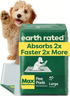Earth Rated Puppy Pads, Max Absorbe...