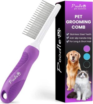 Poodle Pet Detangling Pet Comb with...