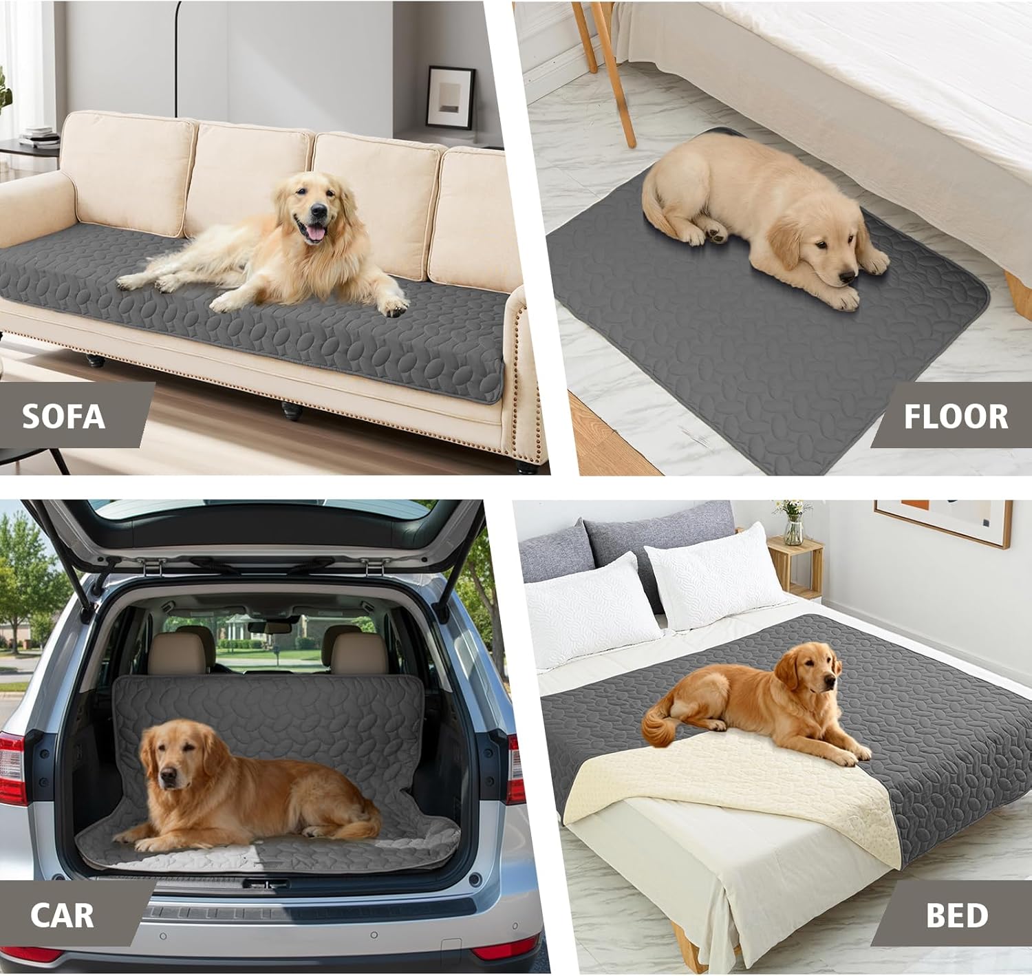 Ameritex Pet Bed Cover Dog Bed Blanket for Sofa and Furniture Waterproof New Pattern Design (30x70 Inch, Dark Grey) - Image 3