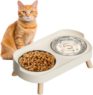 Elevated Cat Bowl, Raised Cat Food ...