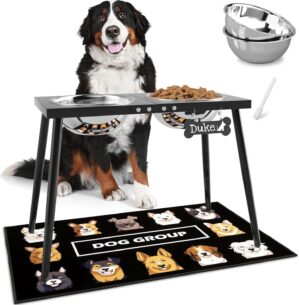ADENGL Metal Elevated Dog Bowls, 17...