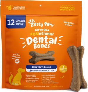 Zesty Paws Dental Bones – Fig...