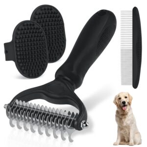 Double-Sided Pet Grooming Rake R...
