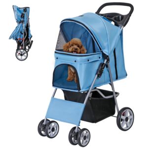 ZENY Foldable Pet Stroller, Cat/Dog...