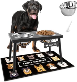 ADENGL Metal Raised Dog Bowl Stand ...