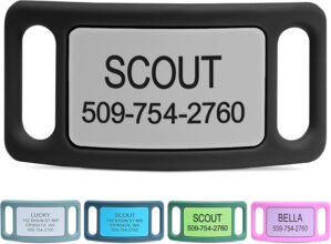 GoTags Silent Dog Tag, Personalized...