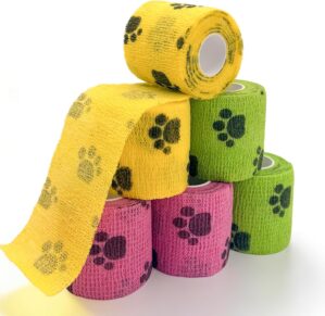 6 Rolls Vet Wrap Cohesive Bandage, ...