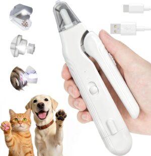 2-in-1 Dog Nail Clippers with Light...