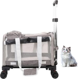 Pet Carrier with Wheels – Sof...