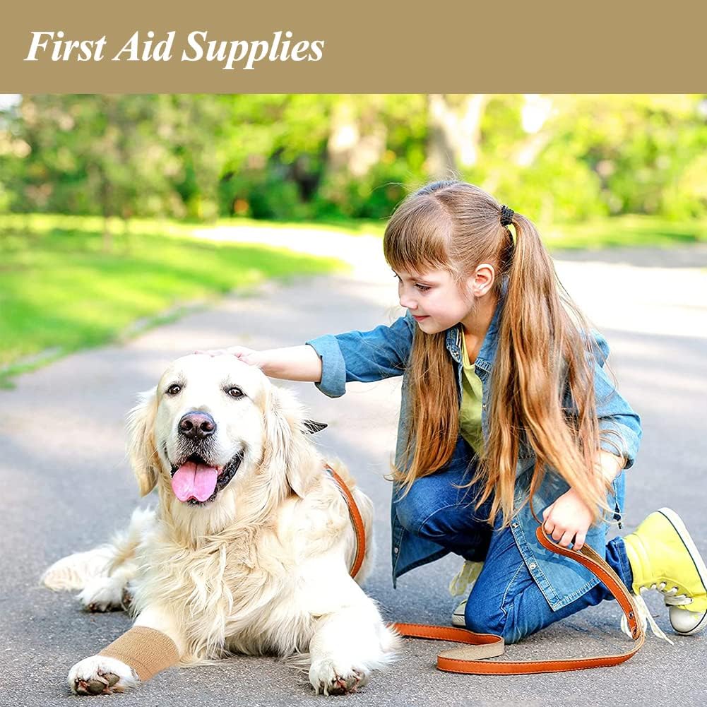 CIYAGPOOU Self Adhesive Bandage Wrap,2 Inch Athletic Tape Breathable Elastic Brown Cohesive Bandages, Vet Wrap Sports Tape for First Aid, Wrist Sprains Protection,Dogs - Image 5