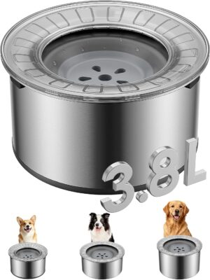 Heouvo 1 Gallon Large Dog Water Bow...