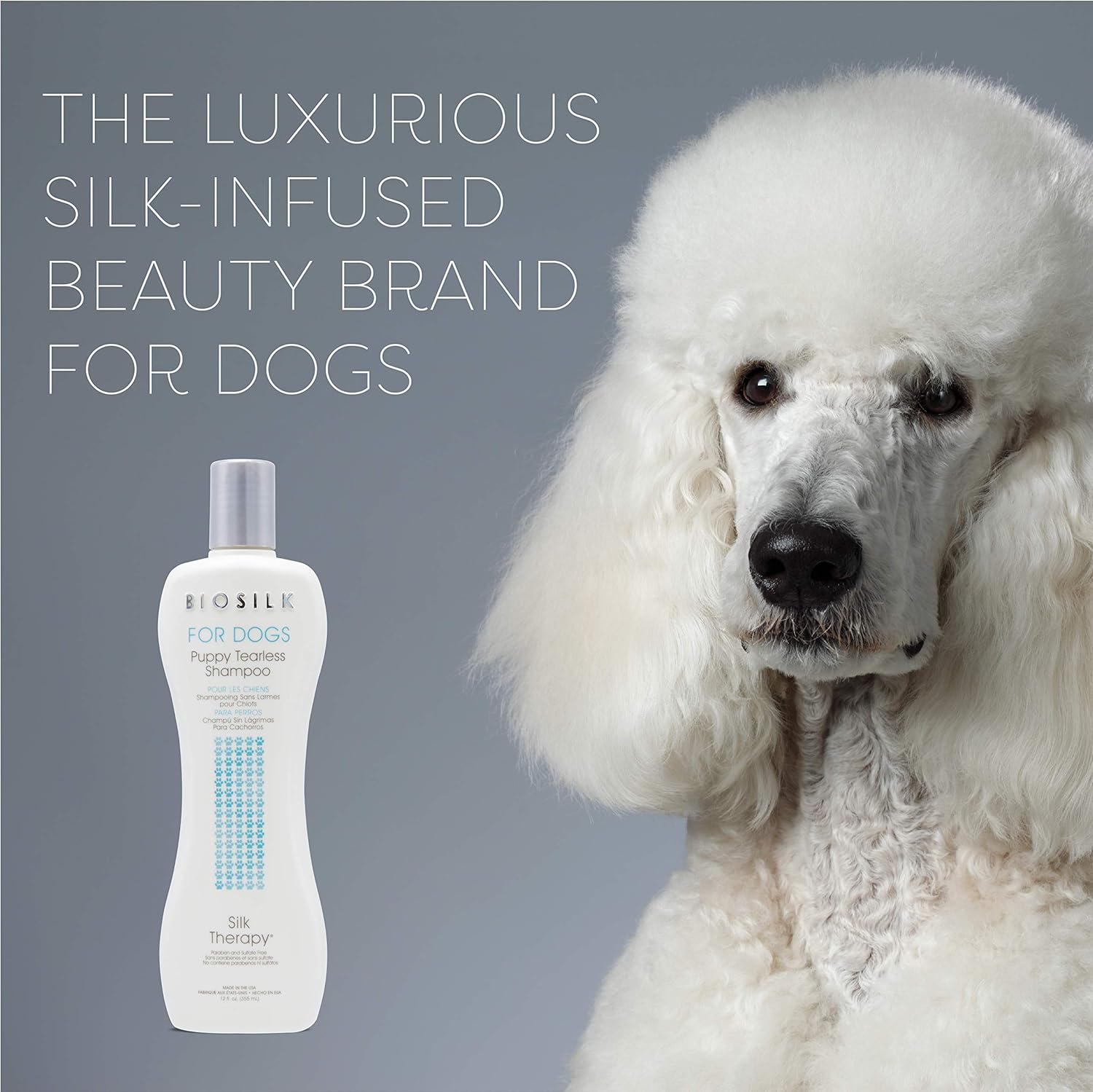 BioSilk for Dogs Puppy Tearless Shampoo, Gentle Dog Wash with Silk Proteins, Paraben and Sulfate Free Formula Helps Clean and Condition Coats for Puppies and Dogs, 12 Fl Oz - Image 4