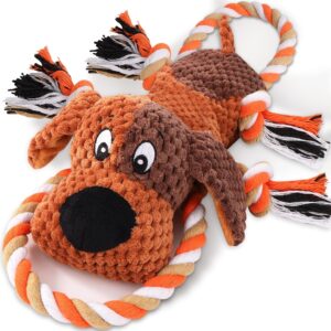 Drmstow Plush Dog Toys with Rope, S...