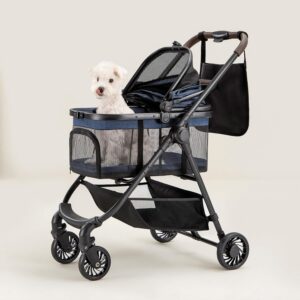 3 in 1 Pet Carrier Stroller with De...