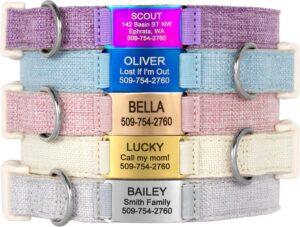 GoTags Personalized Cotton Hemp Dog...