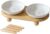 Havniva Elevated Cat Bowls, Ceramic Cat Food Bowl Whisker Friendly Cat Dishes, Kitten Food & Water Bowl with Two Heights Stand, Anti-Slip Raised Cat Food Plates