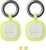 Pawaii Fluorescent QR Code Pet ID Tag, Glow in The Dark Durable Silent Silicone Pet ID Tag, Scan QR Receive Instant Pet Location Alert Email, Designs for Cat or Dog, 1Pack (Green)