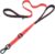 Reflective Double Handle Dog Leash for Large Dogs, Heavy Duty Adjustable Leash with Soft Padded Handles, Traffic Control Training Lead for Walking, Running (Burgundy, S)