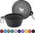 Collapsible Dog Bowls for Travel, 2-Pack Dog Portable Water Bowl for Dogs Cats Pet Foldable Feeding Watering Dish for Traveling Camping with Carabiners, BPA Free (Grey&Black, Small (Pack of 2))