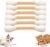 6Pack Cotton Swabs Cat Toys with Catnip,Cat Cotton Swab Toy,Giant Kitten Chew Sticks,Qtip Cat Toy,Durable Dental Teething Ropes, Big Interactive Felt Kitty Kicker Play Lover Gift Accessories (Beige)