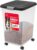 IRIS USA Airtight Dog Food Storage Container, Up to 54 lbs, Attachable Wheels, For Dog Cat Bird and Other Pet Food Storage Bin, Keep Fresh, Translucent Body, Easy Mobility, Black