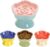 S&Q’s CERAMICS Raised Slow Feeder Cat Bowl, Ceramic Elevated and Titled Glass Food Bowl Small Dogs Slow Feeder, Flower Shaped Cute Cat Dish for Dry and Wet Food (Pink, 5.8″)