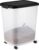 Amazon Basics Pet Food Storage Container with Wheels, BPA-Free, Detachable Scoop, 30lbs Capacity, Reliable Seal