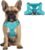 Dog Harness Step in Dog Vest Harness, Reflective Adjustable Puppy No Pull Harness Breathable Soft for Small and Medium Dogs Cats, Ocean Blue, S