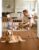 Babelio Metal Auto Close Baby Gate PressGuard P7, 29″-55″ Wide Extra Wide Pet Gate for The House and Doorways, Pressure Mounted Walk Thru Child Gate with Door, Brown Wood Pattern