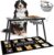ADENGL Metal Elevated Dog Bowls, 17in Tall Raised Dog Bowl Stand, Dogs Raised Stand with 3000ml Stainless Steel Bowls and Sprill Proof Mat for Extra Large Breeds