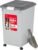 IRIS USA Dog Food Storage Container with Wheels, Airtight Lid, 2-Cup Scoop, Up to 54 Pounds Pet Food Storage, Built in Scoop Storage in Lid, Versatile Pet Food Bin, Portable, BPA Free, Gray/Dark Gray