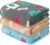 Luciphia 1 Pack 3 Blankets Fluffy Premium Fleece Pet Blanket Flannel Paw Printed Throw for Dog Cat(Small 23×16”, Grey/Brown/Blue)
