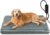 Large Pet Heating Pad, Waterproof Heated Dog Cat Bed with 11 Adjustable Temperatures & 24H Timer, Auto Shut-Off, Chew-Resistant Cord, Washable Cover, Indoor Electric Heating Mat, Grey, L(35″ x 24″)