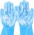 Pecute Pet Grooming Gloves – Heat Resistant Silicone Gloves with High-Density Teeth, Enhanced Five Finger Design for Bathing and Massaging Dogs and Cats, Blue