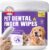 No-Rinse Dog Dental Care Wipes, Cat & Dog tooth brushing kit, Dog Wipes for Pet & Cat Teeth Cleaning, Dog toothbrush Finger Dental Wipes to Remove Plaque & Tartar, Disposable Dog Wipes – 50 Count