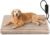 Large Pet Heating Pad, Waterproof Heated Dog Cat Bed with 11 Adjustable Temperatures & 24H Timer, Auto Shut-Off, Chew-Resistant Cord, Washable Cover, Indoor Electric Heating Mat, Beige, L(35″ x 24″)