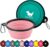 Collapsible Dog Bowls for Travel, 2-Pack Dog Portable Water Bowl for Dogs Cats Pet Foldable Feeding Watering Dish for Traveling Camping with Carabiners, BPA Free (Green&Pink, Small (Pack of 2))
