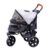 Pet Gear No-Zip AT3 Pet Stroller for Cats/Dogs, Zipperless Entry, Easy One-Hand Fold, Jogging Tires, Removable Liner, Cup Holder + Storage Basket, Platinum