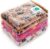 Luciphia 1 Pack 3 Blankets Super Soft Fluffy Premium Fleece Pet Blanket Flannel Throw for Dog Puppy Cat Paw Brown/Pink/White Small(23×16 inch)